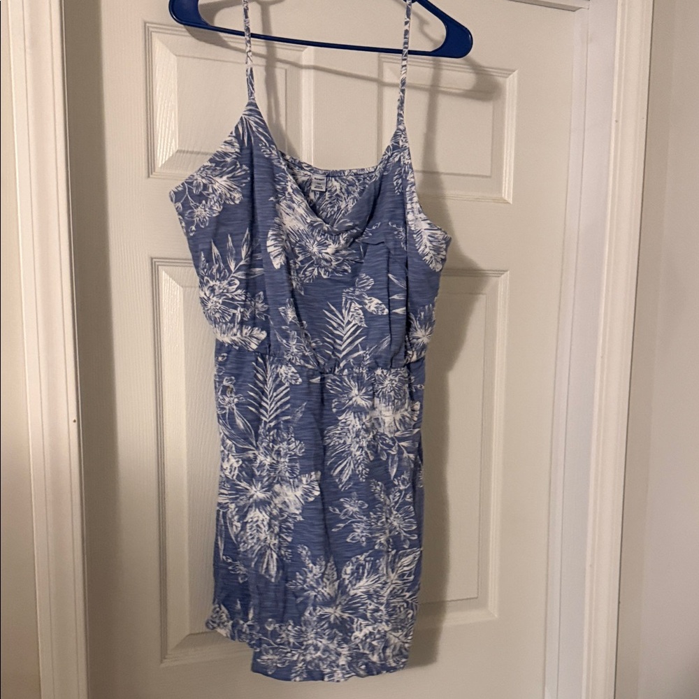 Old Navy Blue and White Floral Mini Dress
